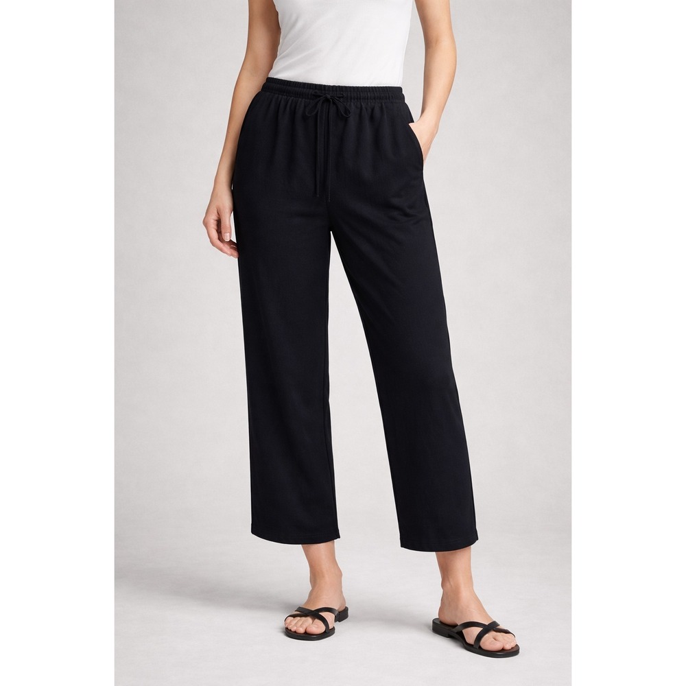 Eileen Fisher Pull on Pants Black Pockets